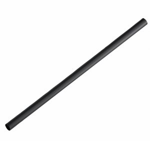 7 3/4" Giant Black Unwrapped Straws - 300/pack