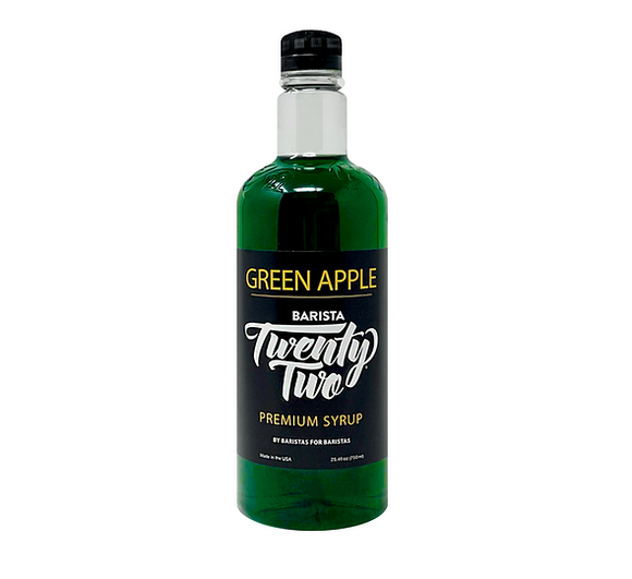 Barista 22 Syrup - GREEN APPLE - 750ml Bottle