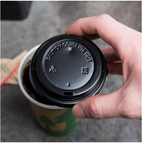 Choice - Black Hot Cup Lids For 8oz Cups - Case of 1,000