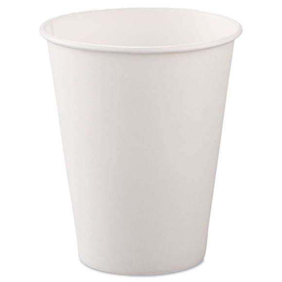 Dart Solo 8 oz. White Single Sided Poly Paper Hot Cup - 1000/Case