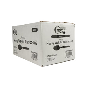 Heavy Weight Black Spoon (Wrapped) - Choice - 1,000/Case
