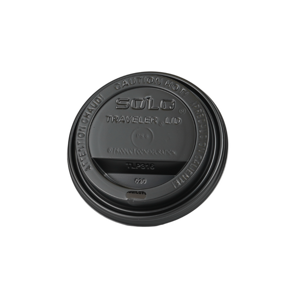Black Hot Cup Lid - Solo - Fits 10-24oz (1000/case)