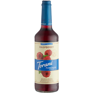Torani Puremade Raspberry Zero Sugar Syrup 750ml Bottle