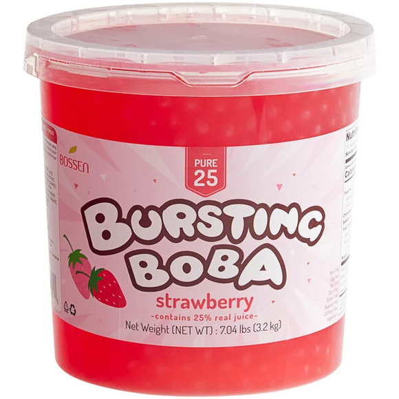 Bossen Pure 25 Strawberry Bursting Boba 7lbs