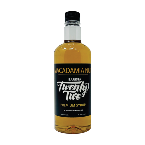 Barista 22 Syrup - MACADAMIA NUT - 750ml Bottle
