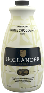 HOLLANDER CHOCOLATE - SWEET GROUND WHITE CHOCOLATE SAUCE (Box of 6)