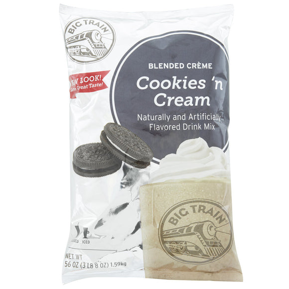 Big Train 3.5 lb. Cookies 'N Cream Blended Creme Frappe Mix - (Case of 5)