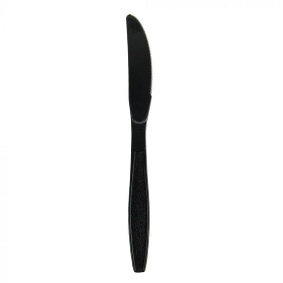 Black Heavy Weight Plastic Knife - Case of 1000