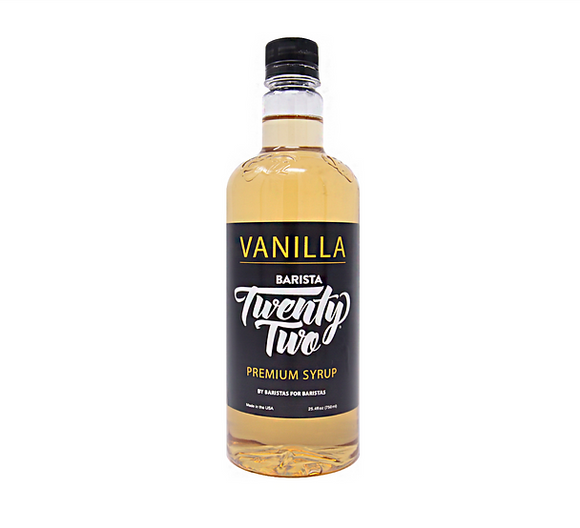 Barista 22 Syrup - VANILLA - 750ml Bottle