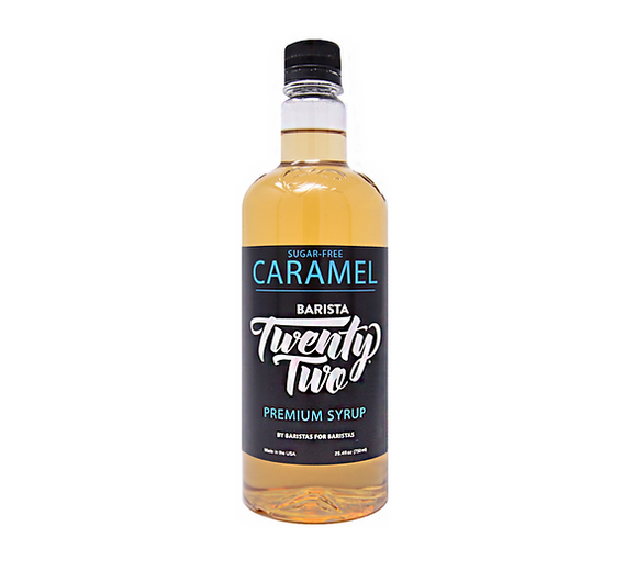 Barista 22 Syrup - SUGAR FREE CARAMEL - 750ml Bottle