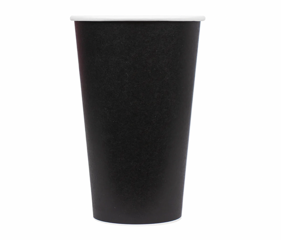 Uniqify - 16oz Black Single Wall Hot Cup - Case of 1,000