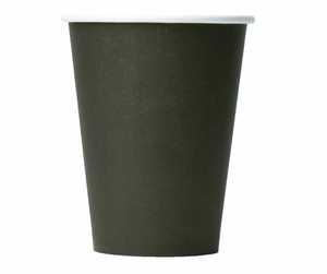 Uniqify - 12oz Black Single Wall Hot Cup - Case of 1,000