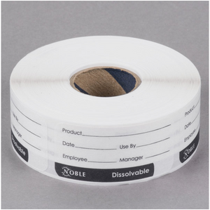 Noble Chemical 1x2 Dissolvable Product Label - 500/roll