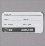 Noble Chemical 1x2 Dissolvable Product Label - 500/roll