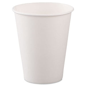 Dart Solo 8 oz. White Single Sided Poly Paper Hot Cup - 1000/Case