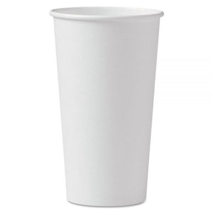 Dart Solo 20 oz. White Poly Paper Hot Cup - 600/Case