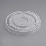 Choice Clear Plastic Flat Lid with Straw Slot for 9, 12, 16, 20, and 24oz - 1,000/Case