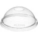 Choice 32oz Clear Plastic Dome Lid with Hole - 500/case
