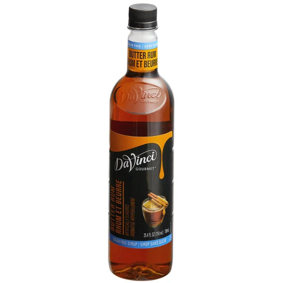 Davinci Syrup - BUTTER RUM SUGAR FREE - 750ml Bottle